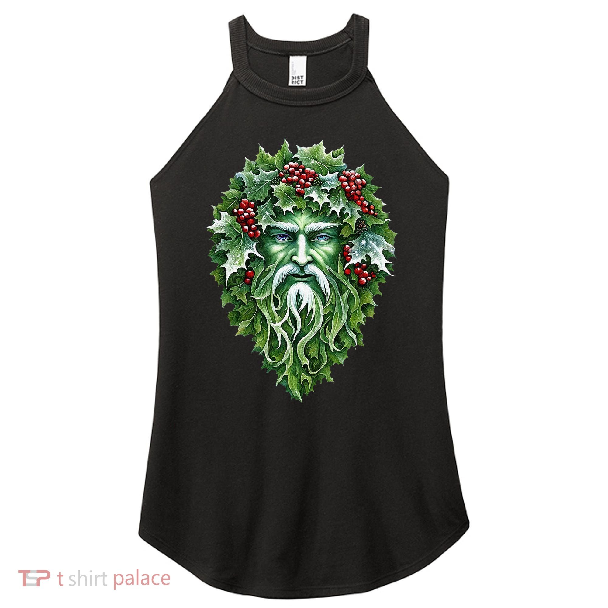 Yule Holly King Green Women's Perfect Tri Rocker Tank