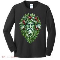 Yule Holly King Green Kids Long Sleeve Shirt thumb 0