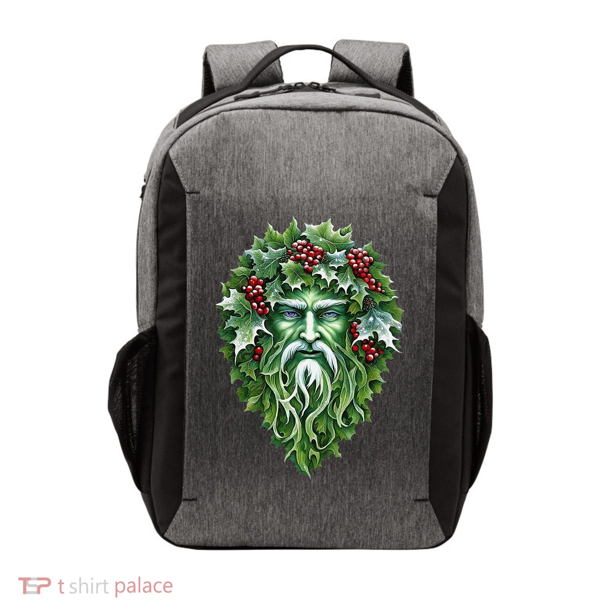 Yule Holly King Green Vector Backpack