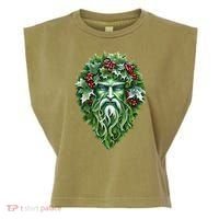 Yule Holly King Green Garment-Dyed Women's Muscle Tee thumb 0