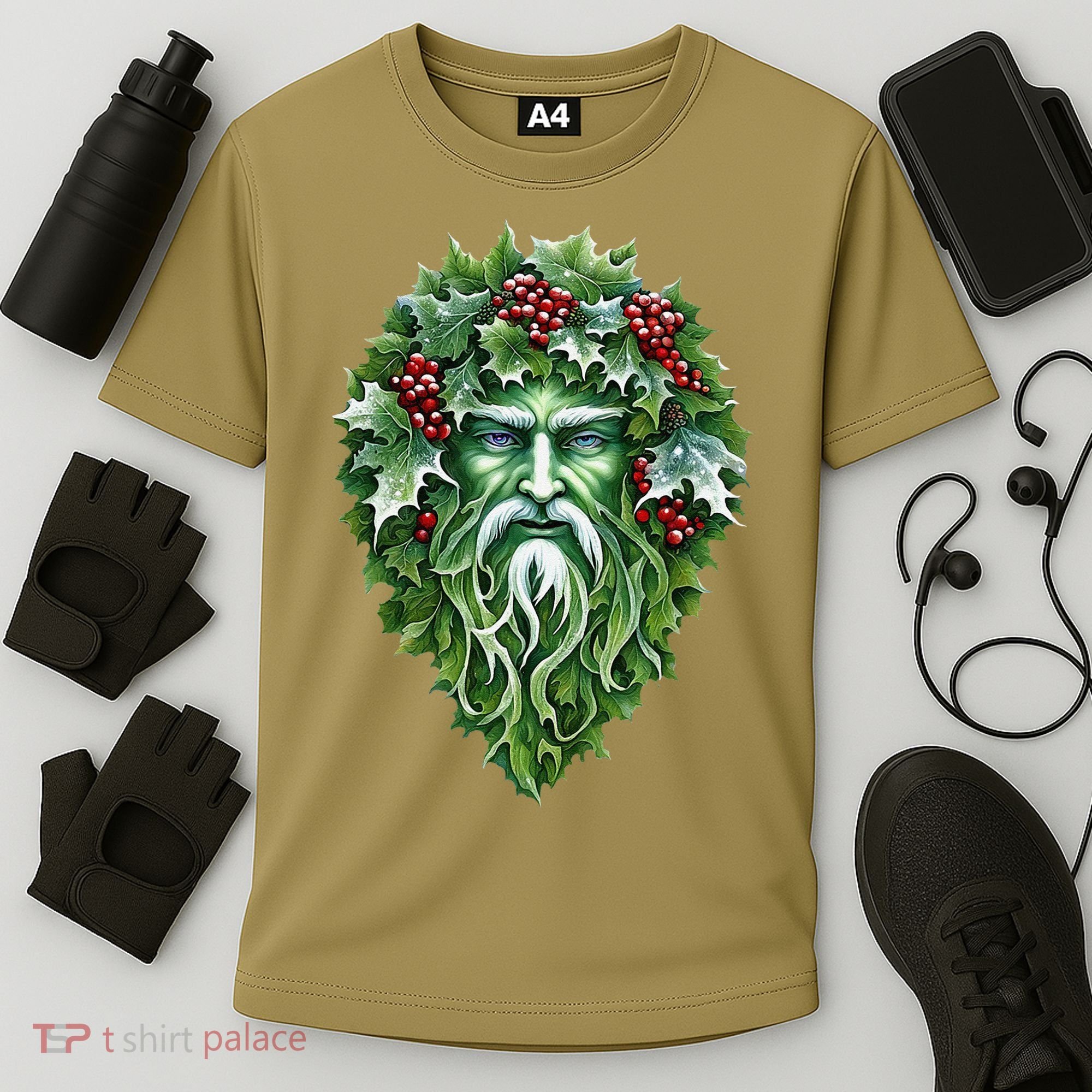 Yule Holly King Green Cooling Performance Crew T-Shirt