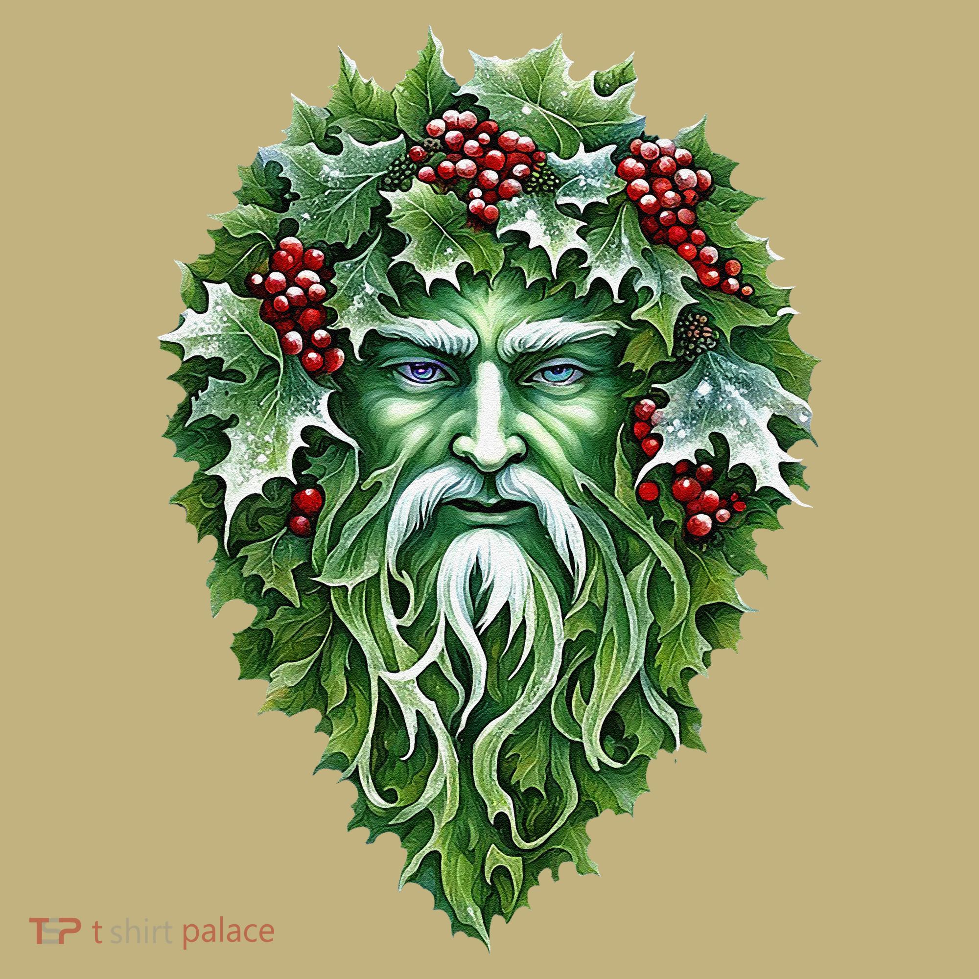 Yule Holly King Green Mousepad
