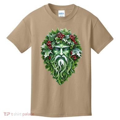 Yule Holly King Green Kids T-Shirt
