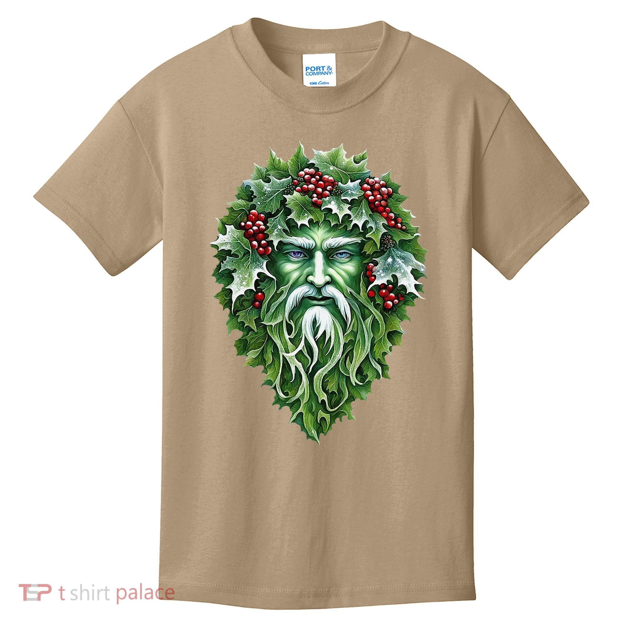 Yule Holly King Green Kids T-Shirt