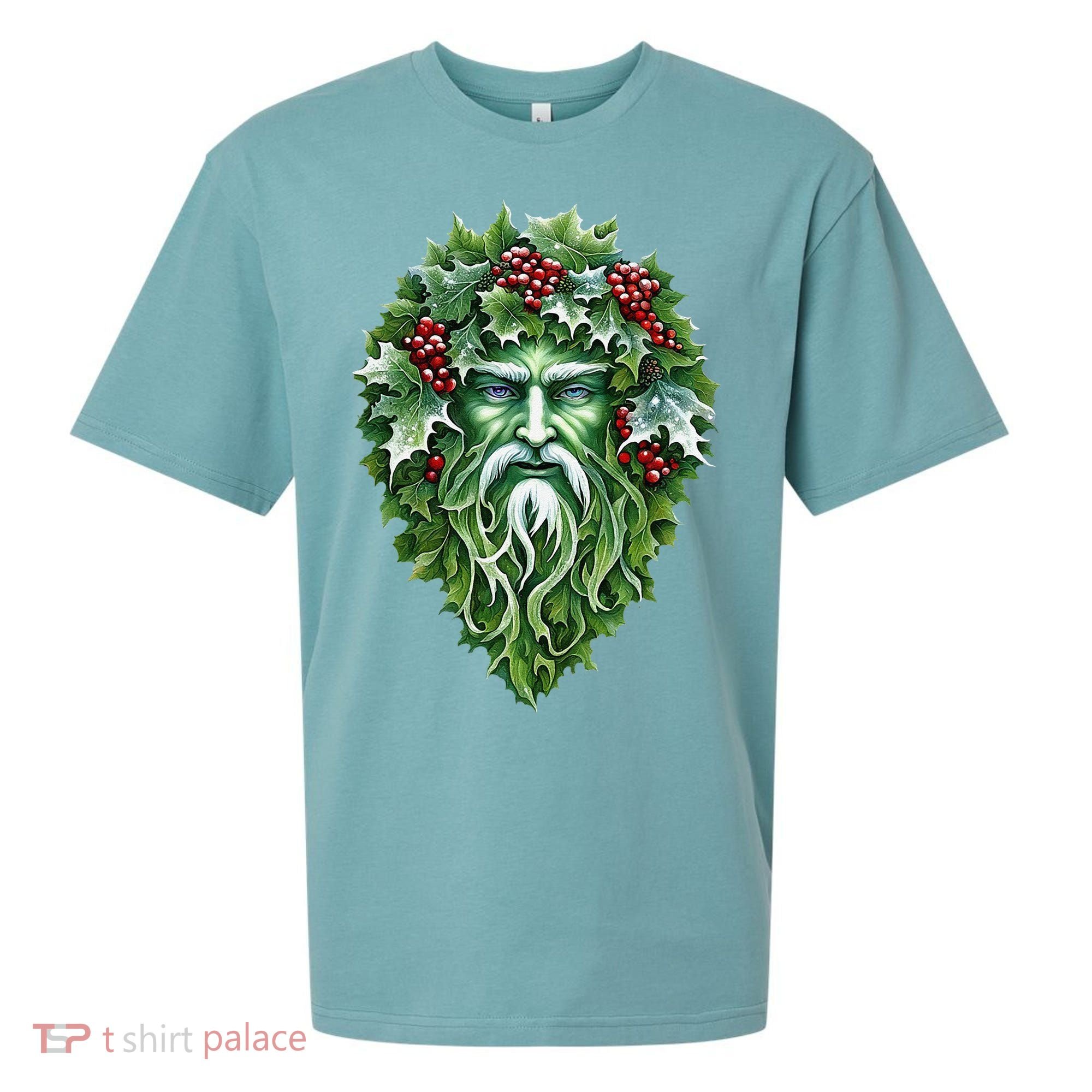 Yule Holly King Green Sueded Cloud Jersey T-Shirt
