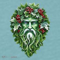 Yule Holly King Green Sueded Cloud Jersey T-Shirt thumb 2