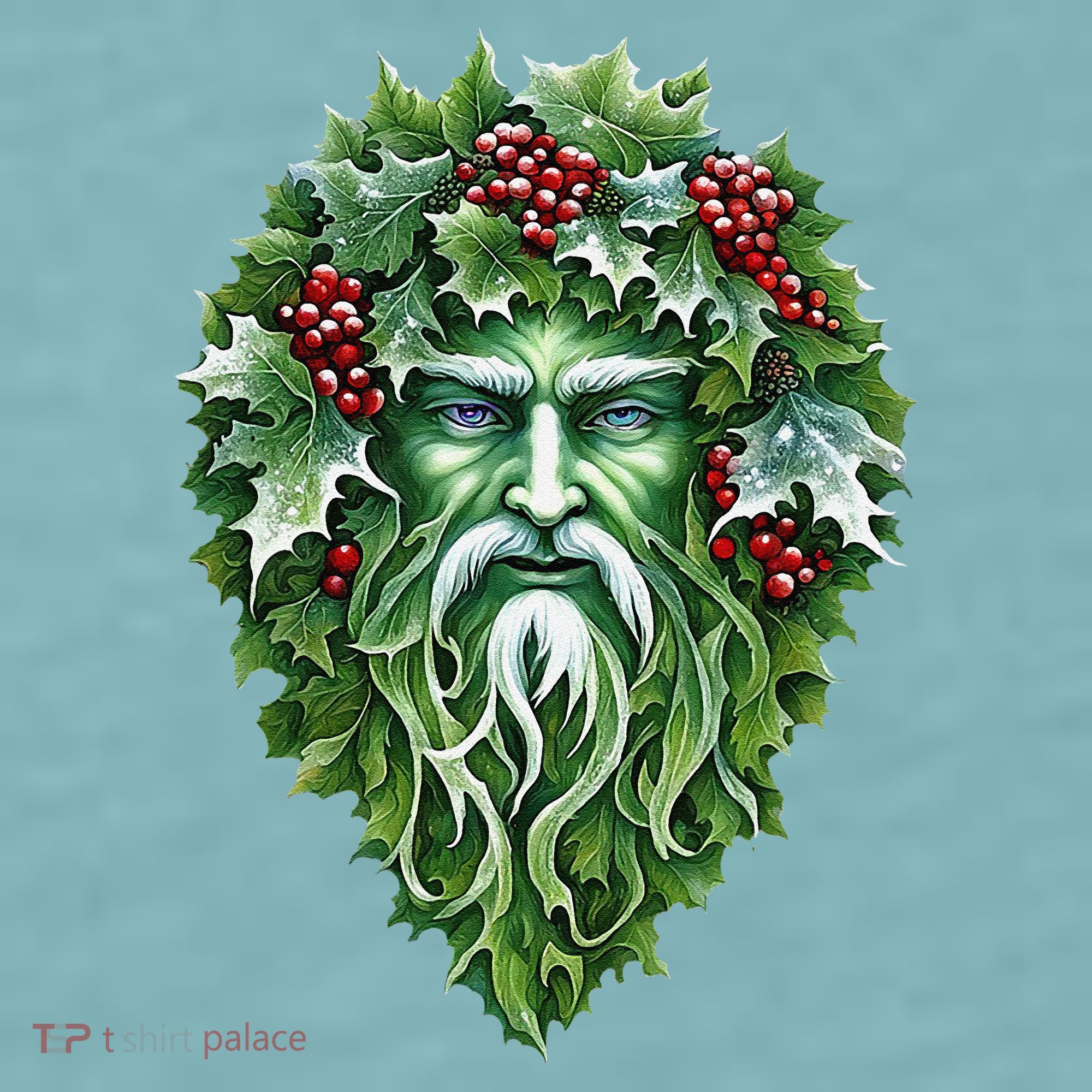 Yule Holly King Green Sueded Cloud Jersey T-Shirt