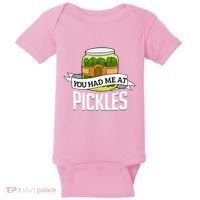 You Had Me At Pickles Funny Pickle Lover Food Quote Baby Bodysuit thumb 0