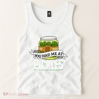 You Had Me At Pickles Funny Pickle Lover Food Quote Tank Top thumb 2