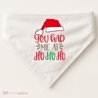 You Had Me At Ho Ho Ho USA-Made Doggie Bandana thumb 0