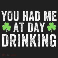 You Had Me At Day Drinking Irish Shamrock St. Patrick's Day Funny Saint Paddys Day Golf Towel thumb 3