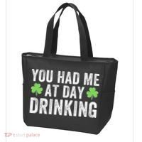 You Had Me At Day Drinking Irish Shamrock St. Patrick's Day Funny Saint Paddys Day Tote Bag thumb 3