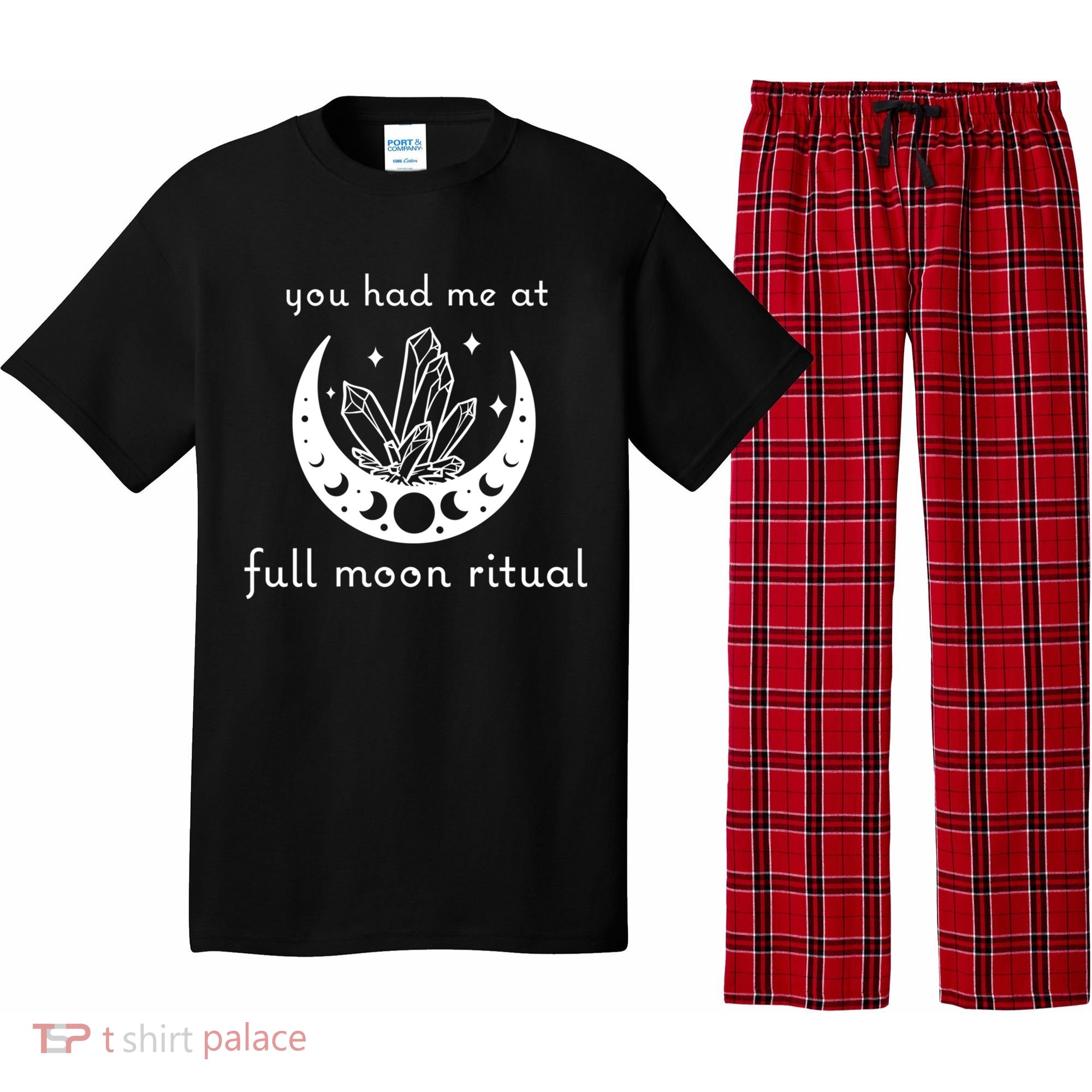 You Had Me At Full Moon Ritual Moon Phase Witch Tarot Gift Pajama Set