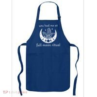 You Had Me At Full Moon Ritual Moon Phase Witch Tarot Gift Apron thumb 0