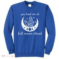 You Had Me At Full Moon Ritual Moon Phase Witch Tarot Gift Sweatshirt thumb 0
