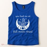 You Had Me At Full Moon Ritual Moon Phase Witch Tarot Gift Tank Top thumb 2