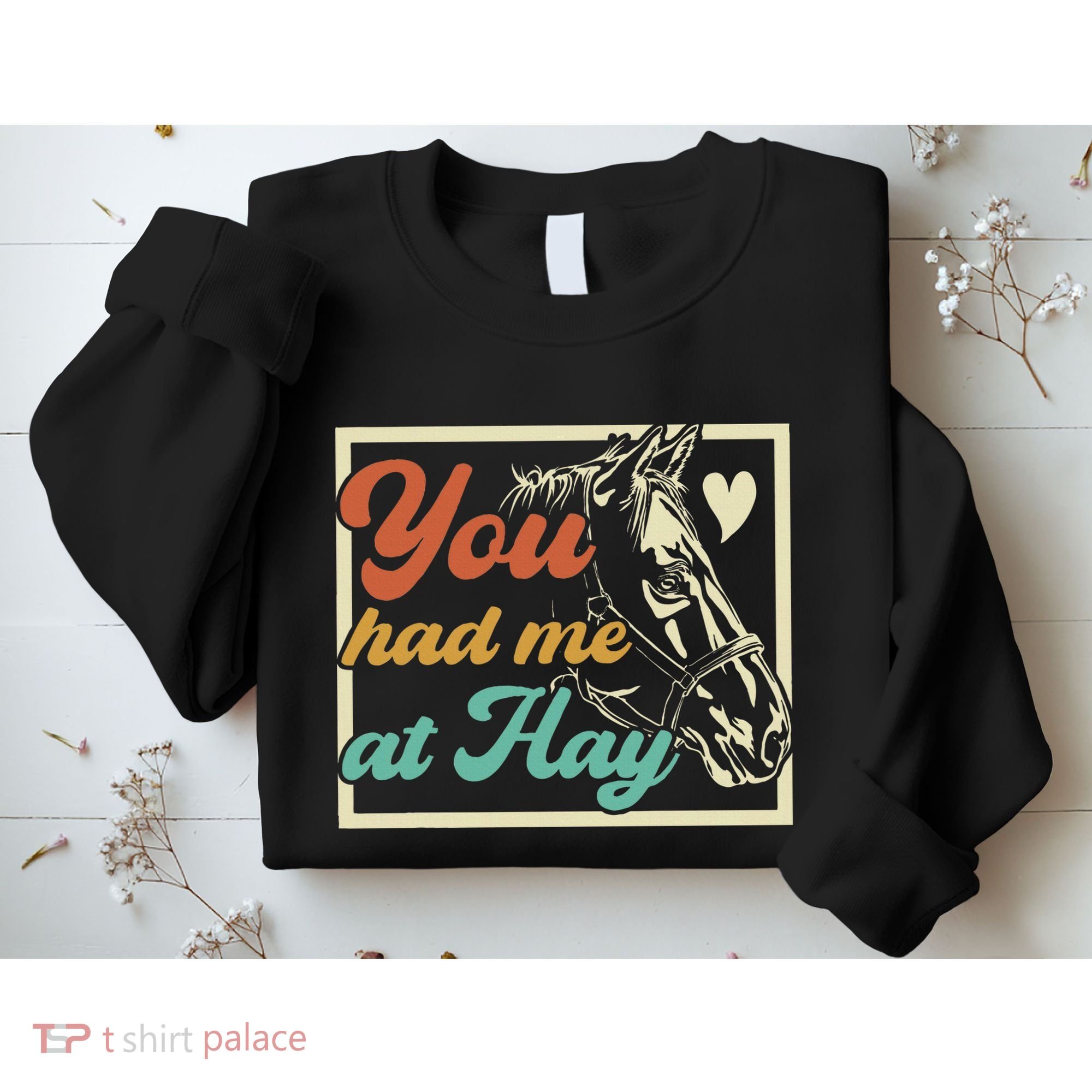 You Had Me At Hay Horse Pony Equestrian Horseback Riding Sweatshirt