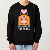 You Had Me At Toe Beans Orange Tabby Ginger Cat Paw Women's Sweatshirt thumb 0