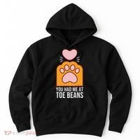 You Had Me At Toe Beans Orange Tabby Ginger Cat Paw Hoodie thumb 0