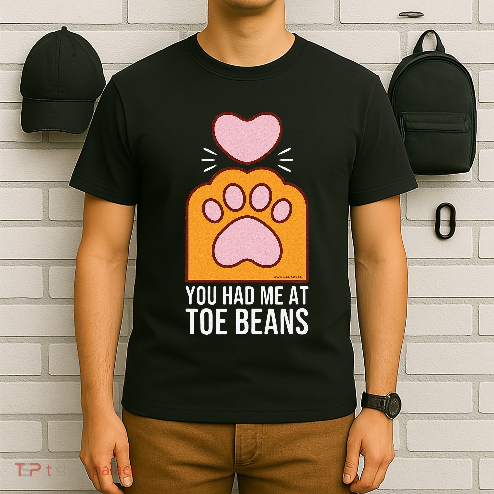 You Had Me At Toe Beans Orange Tabby Ginger Cat Paw T-Shirt