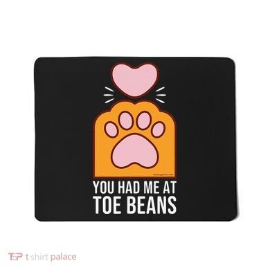 You Had Me At Toe Beans Orange Tabby Ginger Cat Paw Mousepad