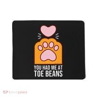 You Had Me At Toe Beans Orange Tabby Ginger Cat Paw Mousepad thumb 0