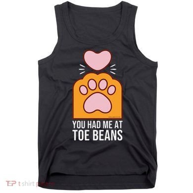 You Had Me At Toe Beans Orange Tabby Ginger Cat Paw Tank Top