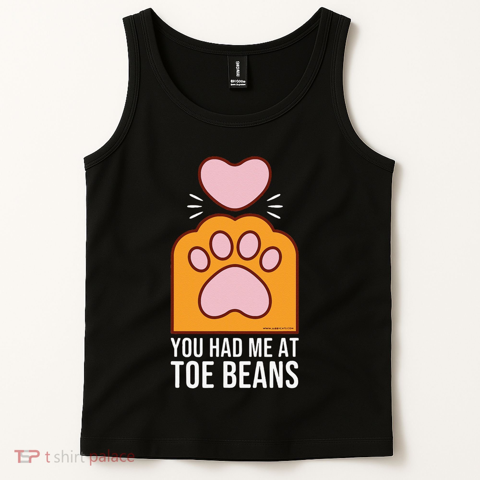 You Had Me At Toe Beans Orange Tabby Ginger Cat Paw Tank Top