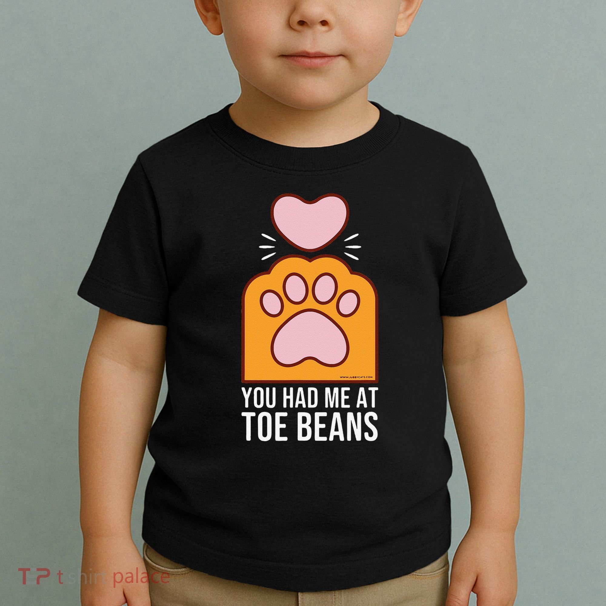 You Had Me At Toe Beans Orange Tabby Ginger Cat Paw Toddler T-Shirt