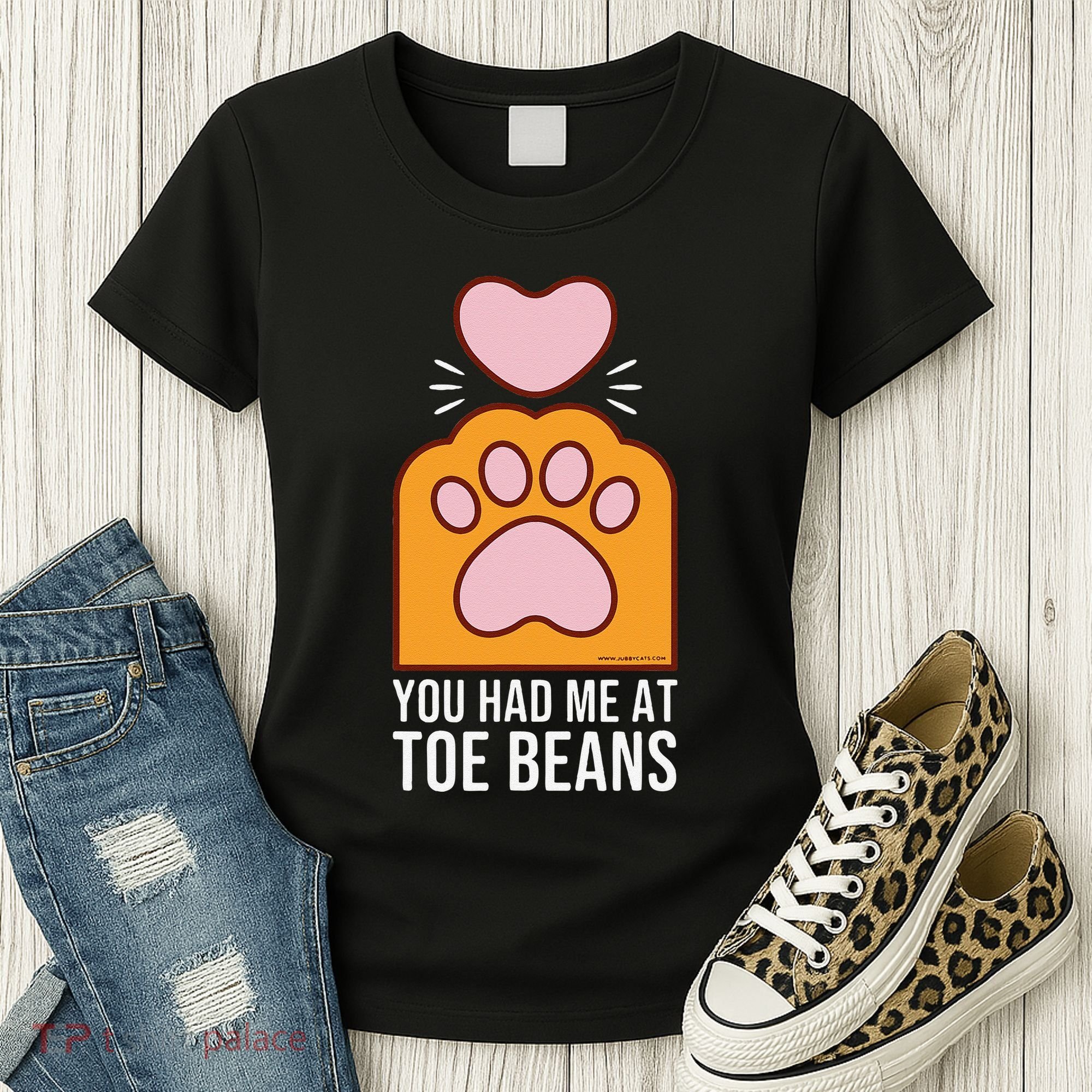 You Had Me At Toe Beans Orange Tabby Ginger Cat Paw Women's T-Shirt