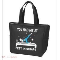 You Had Me At Feet In Straps Funny Pilates Tote Bag thumb 3