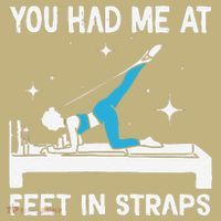 You Had Me At Feet In Straps Funny Pilates Kids T-Shirt thumb 2