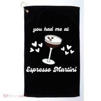 You Had Me At Espresso Martini Booze Coffee Bartender Golf Towel thumb 0