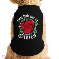 You Had Me At Oldies Red Roses Oldies Doggie Tank thumb 0