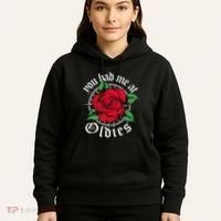 You Had Me At Oldies Red Roses Oldies Hoodie thumb 5