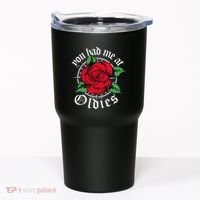 You Had Me At Oldies Red Roses Oldies Tumbler thumb 0