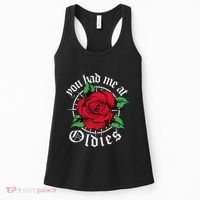 You Had Me At Oldies Red Roses Oldies Women's Tank Top thumb 0