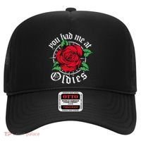 You Had Me At Oldies Red Roses Oldies Hat thumb 0