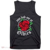 You Had Me At Oldies Red Roses Oldies Tank Top thumb 0