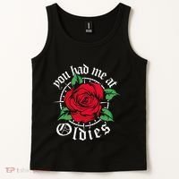 You Had Me At Oldies Red Roses Oldies Tank Top thumb 2