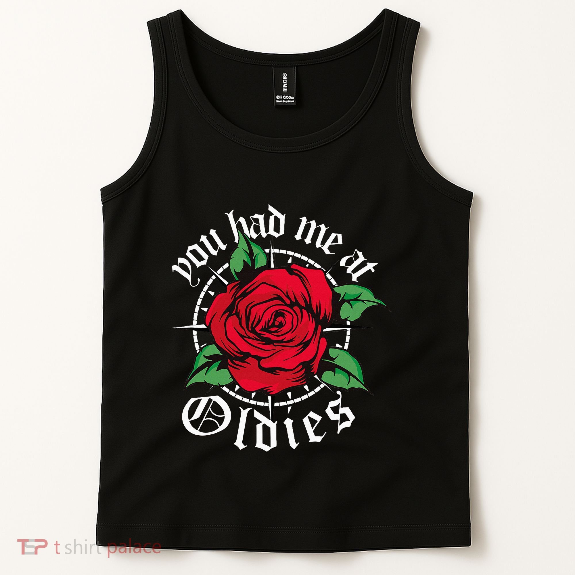You Had Me At Oldies Red Roses Oldies Tank Top