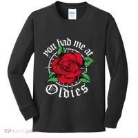 You Had Me At Oldies Red Roses Oldies Kids Long Sleeve Shirt thumb 0