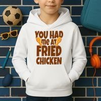 You Had Me At Fried Chicken Food Lover Kids Hoodie thumb 2