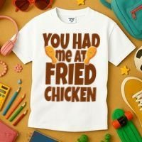 You Had Me At Fried Chicken Food Lover Kids T-Shirt thumb 3