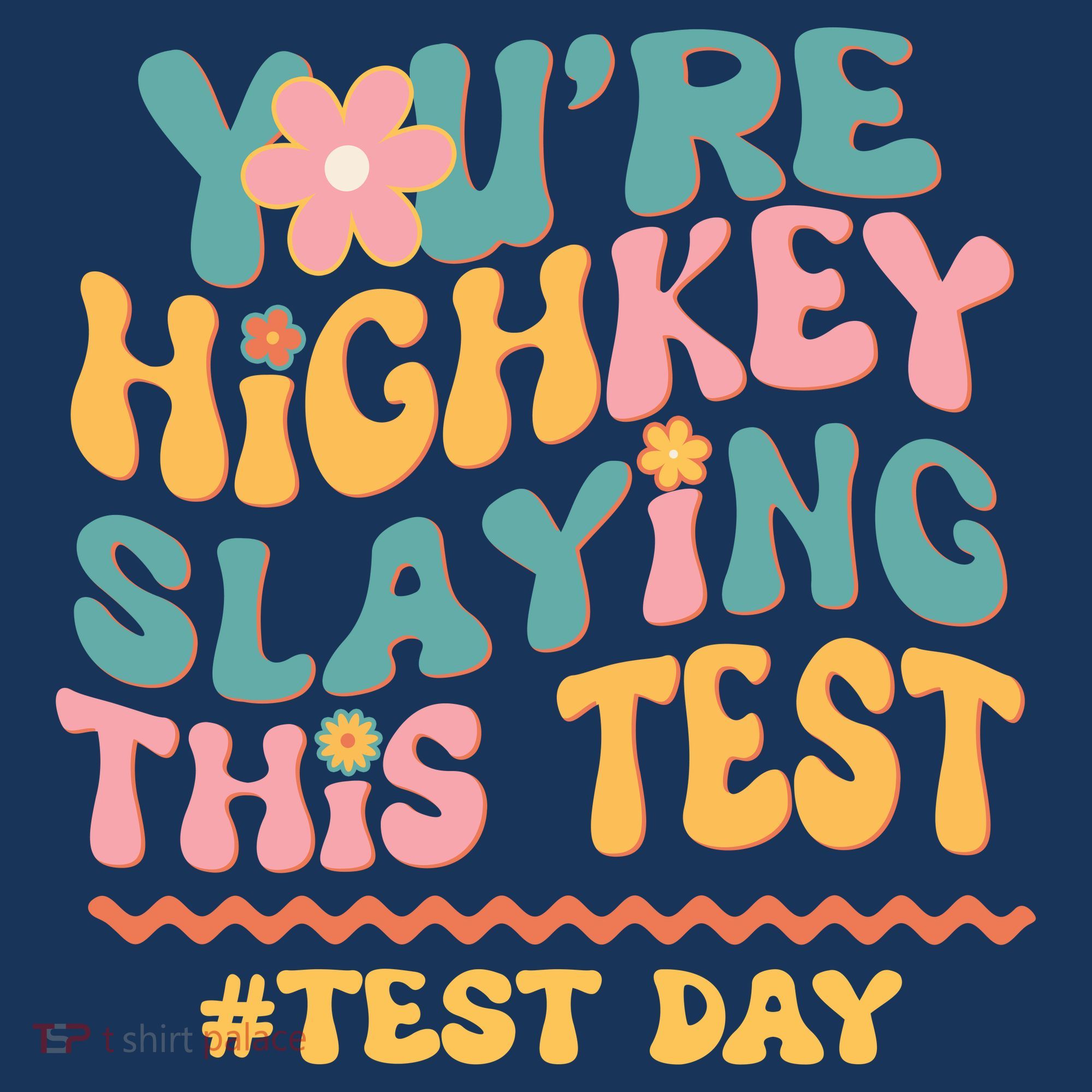 You're Highkey Slaying This Test # TEST DAY T-Shirt