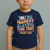 You're Highkey Slaying This Test # TEST DAY Toddler T-Shirt thumb 2