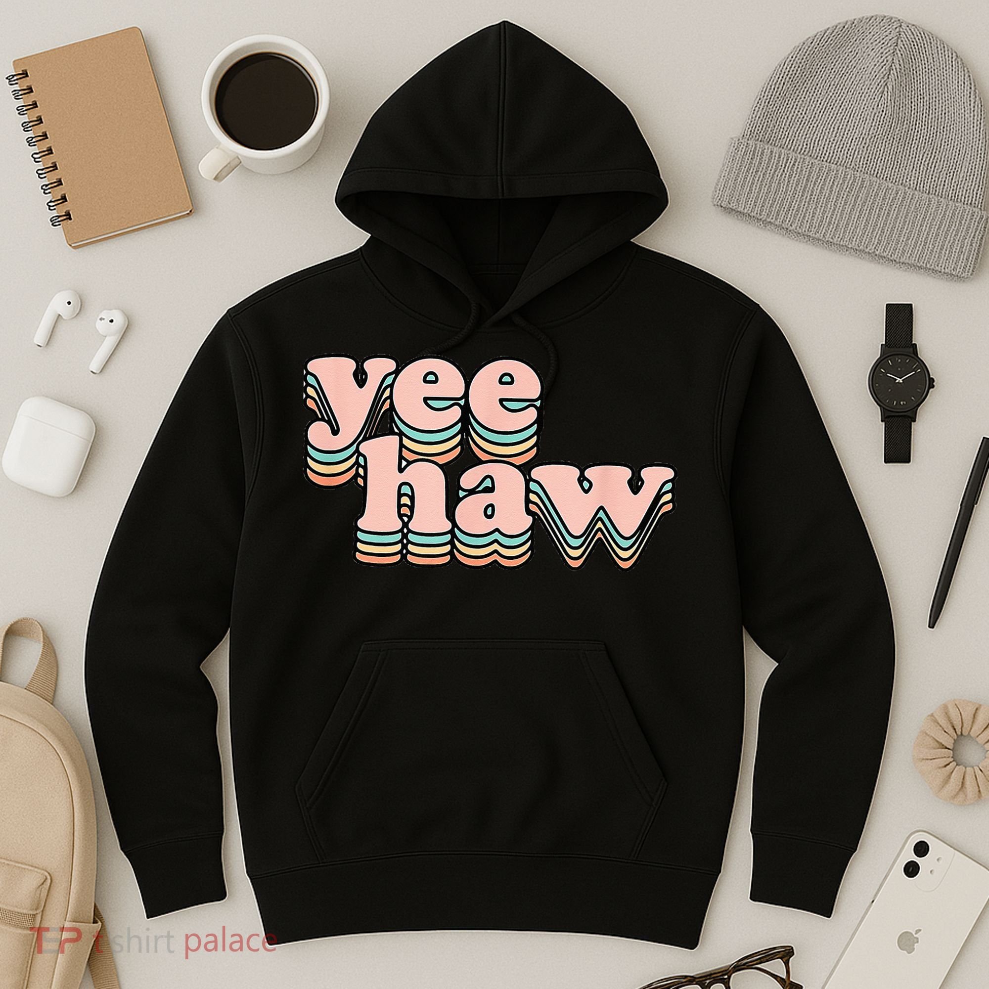 Yeehaw Howdy Space Cow Hoodie
