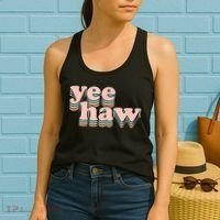 Yeehaw Howdy Space Cow Women's Tank Top thumb 2