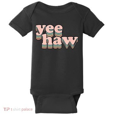 Yeehaw Howdy Space Cow Baby Bodysuit