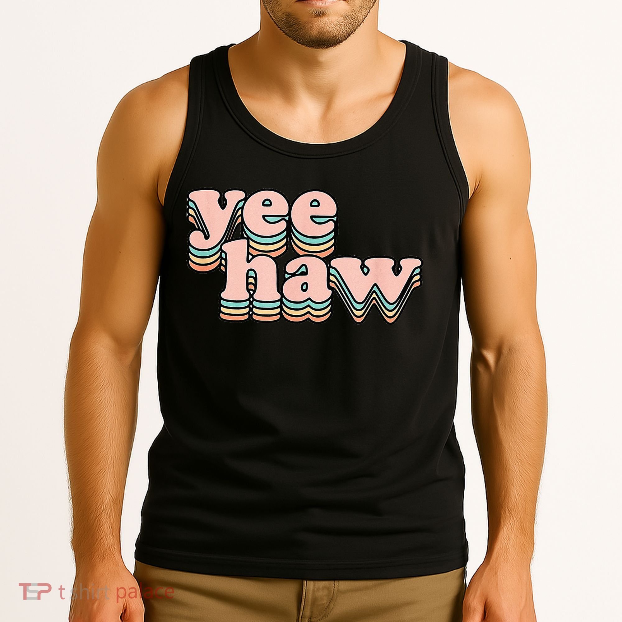 Yeehaw Howdy Space Cow Tank Top